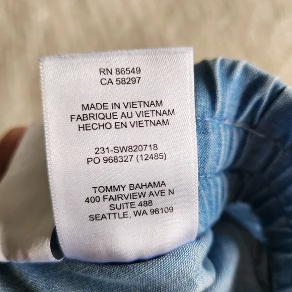 Tommy Bahama Blue Women's Beach Lunch Lounge Toney Tie Shorts S - Picture 10 of 10